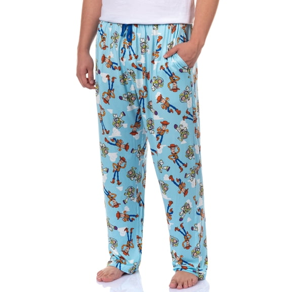 Toy Story Pajamas Men's Woody & Buzz Lightyear Cloud All-Over Print Sleep Lounge Pants