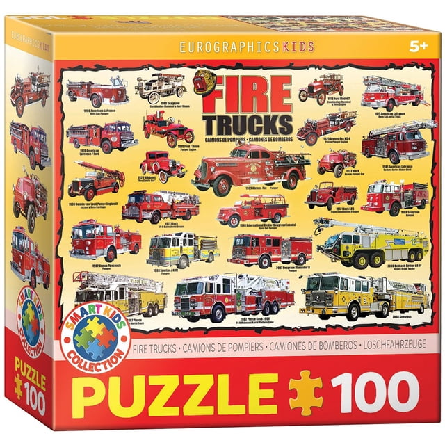 Rompecabezas EuroGraphics Camiones de Bomberos 100 piezas