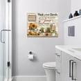 thumbnail image 2 of Farmhouse Bathroom Decor Wall Art Rustic Sunflower Pictures Wall Decor Bathroom Sign Canvas Painting Prints Artwork Home Decorations Framed for Bedroom 12inx16in, 2 of 6
