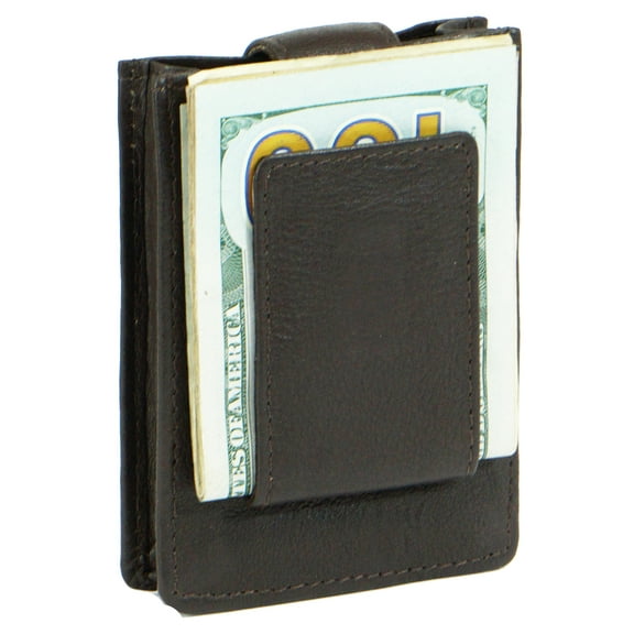 Bullz Expandable Front Pocket Card Holder Money Clip Wallet with Magnet Clip and ID Window