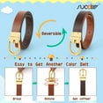 thumbnail image 3 of Kids Reversible Belt for Boys and Girls Leather Belt for School Uniform Casual Jeans Back to School Fashion, 3 of 6