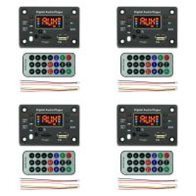 DQrwqpou Placa Decodificadora Inalámbrica BT 5 0 12V MP3 WMA Compatible Con TF USB AUX Radio FM para Coche