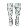 thumbnail image 6 of Xecao Rose Flowers Print Calf Socks Seamless Toe, Knee High Long Socks, Sports Socks Trouser Socks for Women and Men-One Size, 6 of 8