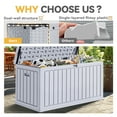 thumbnail image 3 of Dextrus Outdoor 90 Gallon Waterproof Deck Box, White, 3 of 5