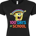 thumbnail image 3 of SpongeBob SquarePants - 100 Days Of School Spongebob - Juniors Fitted Graphic T-Shirt, 3 of 6