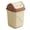 Yellow - One Size, variant on TEPgvh Square Bathroom Trash Can with Lid, Compact Waste Bin for Small Spaces,Blue,One Size