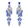 thumbnail image 1 of Pendientes de diseño de moda de aleación de diamantes con hojas geométricas de diamantes de colores pendientes femeninos, 1 of 6