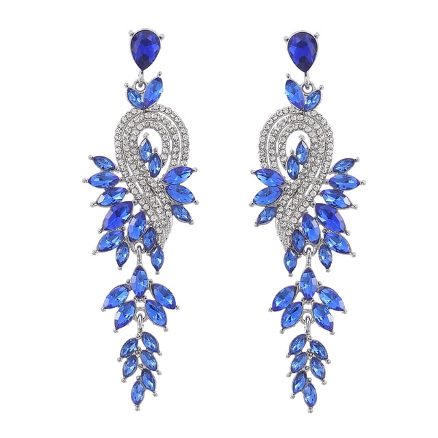 Pendientes de diseño de moda de aleación de diamantes con hojas geométricas de diamantes de colores pendientes femeninos