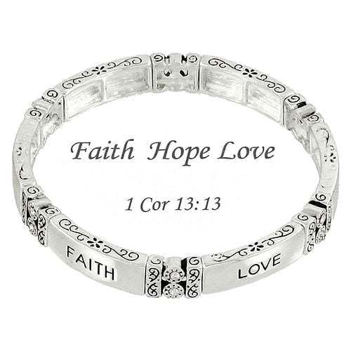 Freebird Jewelry Box Faith Hope Love Message Bracelet