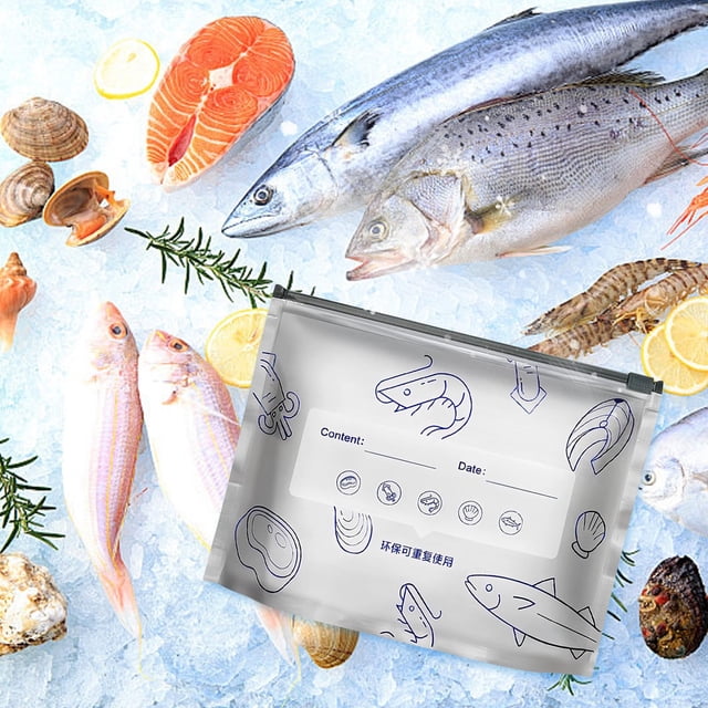 A Food Grade Aluminum Foil Sealing Storage Bags Small Ziplock Freezer Refrigerator Organizer Ten Piece Pack 20Cm X 13Cm For Food Preservation