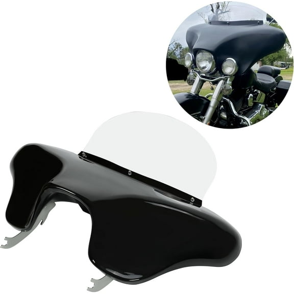 KOJEM Batwing Fairing Compatible with 1986-2015 Harley Davidson FLSTN Heritage Softail Classic Deluxe Fat Boy w/Windshield 4 Speaker Front