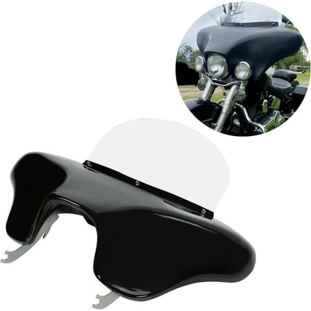KOJEM Batwing Fairing Compatible with 1986-2015 Harley Davidson FLSTN Heritage Softail Classic Deluxe Fat Boy w/Windshield 4 Speaker Front