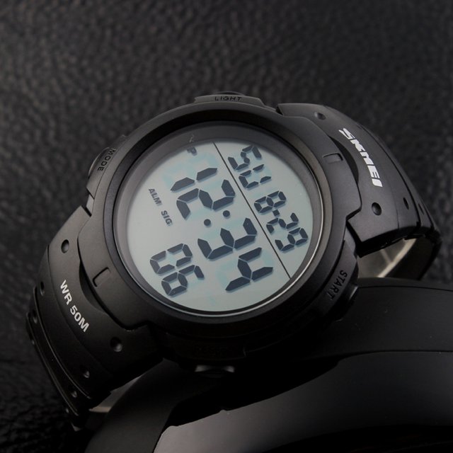 Reloj Deportivo Digital Reloj de pulsera electrónico del ejército 50M impermeable para hombres reloj de pulsera para hombres estudiantes regalos