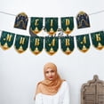 thumbnail image 6 of Jiibva Eid Mubarak Paper Banner Islamic Muslim Hanging Bunting Banner Ramadan Mubarak Party Hanging Garland for Fireplace Wall, 6 of 7