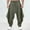 #Army Green, variant on DPTALR Men's Plus Size Solid Color Harem Pants Elastic Waist Drawstring Ankle Tied Pocket Pants,Black,L