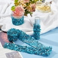 thumbnail image 4 of PH 1.1 Yard Rhinestone Trim 1.3" Hot fix Ribbon Blue Rhinestone Appliques Imitation Gemstone Beaded Iron On Applique for Hair Pins Collar Hat Dresses Clothing Decor Blue, 4 of 9