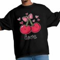 thumbnail image 4 of Camisetas para hombre, camisetas casuales de manga corta con estampado de cerezas para San Valentín, camisetas gráficas para hombre, 4 of 8