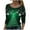Green, variant on Hueook Sweatshirts for Women Plus Size Fashion Christmas Print Colorful Pullover Long Sleeve Casual Sweater Blouse Tops