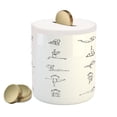 thumbnail image 1 of Yoga Piggy Bank, Stickman Practicing Different Yoga Moves Stretching Physical Recreation Strength Fit, Ceramic Coin Bank Money Box for Cash Saving, 3.6" X 3.2", Black White, by Ambesonne, 1 of 4