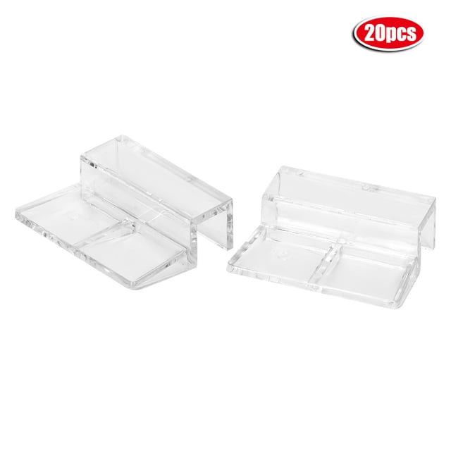 Garosa Aquarium Glass Cover Holder, 20Pcs Glass Cover Acrylic Clip Holder Support Clamp Accessory for Aquarium Fish Tank, Aquarium Glass Cover Support