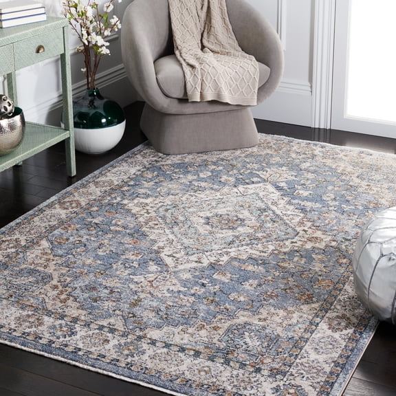 Safavieh Jasmine Martha Floral Area Rug, Blue/Gray, 5'3" x 7'7"