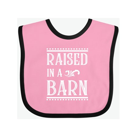 

Inktastic RAISED in a BARN in White Gift Baby Boy or Baby Girl Bib