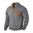 thumbnail image 3 of Wyzesi Black Sweatshirts Men Cardigan New Spring and Autumn Collar Two Button Small Suit for Men Solid Color Plus Size Fashionable Casual Jacket, 3 of 3