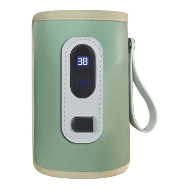 Calentador de biberones con alimentación USB y pantalla de control de temperatura para biberones de 8 cm de diámetro. Funda calefactora portátil para leche y bebidas.