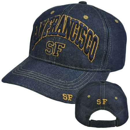San Francisco US USA Country Denim Jean  Curved Bill Constructed Hat