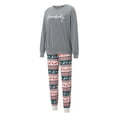thumbnail image 2 of xiaxaixu Women’s 2 Piece Pajamas Set Christmas Long Sleeve Letter/Tree Print Tops + Drawstring Pants Set Loungewear, 2 of 9
