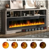 "Vitesse 65"" Fireplace TV Stand with 60"" Electric, Fits 75"" TV, Open Shelf, Living Room Center" - Walmart.com