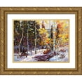thumbnail image 1 of Moore, Robert 24x19 Gold Ornate Wood Framed with Double Matting Museum Art Print Titled - Joy of Autumn, 1 of 4
