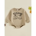 thumbnail image 3 of BemeyourBBs Its Alright To Be Little Bitty Baby Outfit Baby Boy Western Romper Sweatshirt Letter Cowboy Hat Print Long Sleeve Bubble Bodysuit Western Baby Boy Clothes, 3 of 9