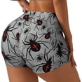 thumbnail image 2 of Kdxio Spiders Print Workout Shorts for Women Seamless Soft Smooth Gym Yoga Scrunch Active Shorts, 2 of 5