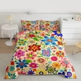 thumbnail image 2 of Homewish Colorful Flowers 2pcs Bedding Comforter Set For Kids Teens Adults,Chic Floral Blossoms Twin Comforter Sets,Exotic Style Breathable Bedding Set,Ultra Soft Home Decor,Reversible, 2 of 8