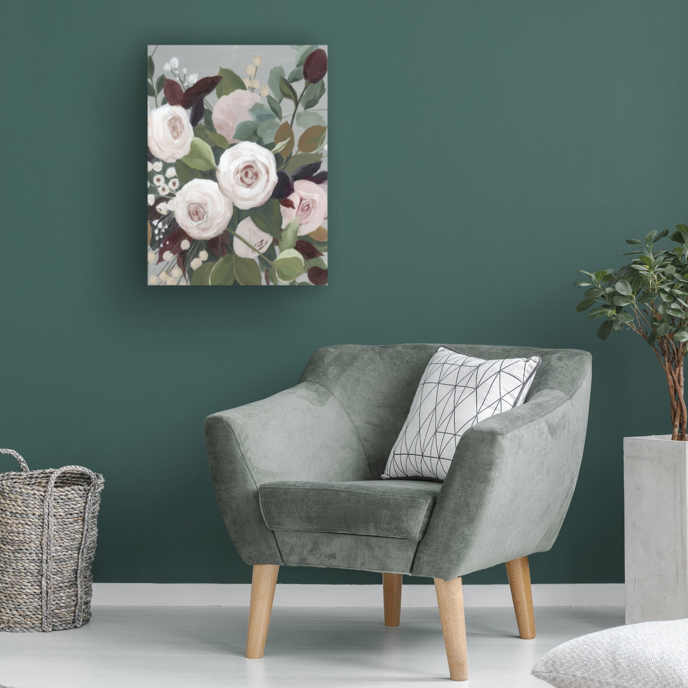 Canvas Wall Art - Grace Popp 'Bohemian Blooms II' Wall Art for Living Room, Bedroom, or Office Décor by Trademark Fine Art - 35 x 47 Inches