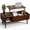 Dark Brown, variant on CONCETTA Modern Lift-Top Coffee Table for Living Room - Adjustable Height Convertible Center Table with Storage, Espresso Finish, Rust