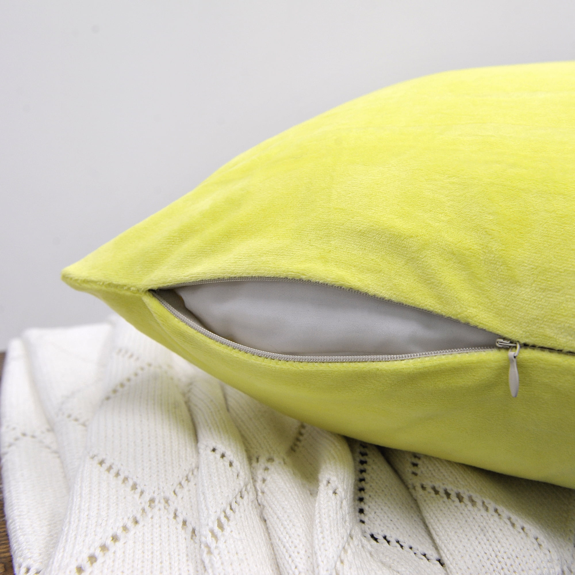 Home Soft Things Supersoft 20-inch Throw Pillow Covers (Set of 4) Yellow Polyester
