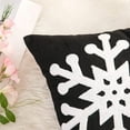 thumbnail image 2 of Wehilion Pillow Covers Christmas Decorative Snowflake Throw Canvas Embroidery Cushion Cases Decor Soft Pillowcases for Couch Sofa Bedroom Car set of 2(18x18in), 2 of 10