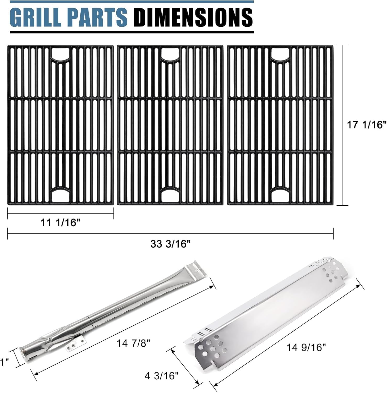 Ersatzteile Für Nexgrill 6-Brenner Grills (720-0898, 720-0898A, 720-0896C) – 6 Brenner, Heizplatten & Zünder – Inkl. Kompatibilitätsliste