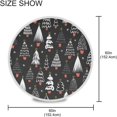 thumbnail image 3 of Coolnut Round Tablecloth 60In,Christmas Tree Table Cover Water Resistant Spill Proof Large Table Cover for Indoor & Outdoor Family Gathering Dinner, BBQ Christmas Decoration131, 3 of 7