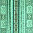 thumbnail image 1 of Ahgly Company Indoor Square Oriental Turquoise Blue Modern Area Rugs, 8' Square, 1 of 4
