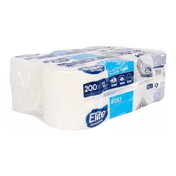 Papel Higiénico Elite Jr Paq de 12 rollos de 200 m c/u