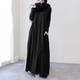 thumbnail image 2 of Oksale Oversized Dresses for Women with Pockets Loose Fit Full Length Dress Cozy Long Sleeve Fall Dresses Casual Crewneck Basic Dress Black L, 2 of 8