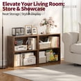 thumbnail image 5 of ALISENED 2 Tiers Shelf Bookcase, Stylish and Functional Bookshelf, Storage Organizer Shelving for Home, Office, Living Room and Bed Room, 5 of 12