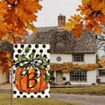 thumbnail image 3 of Fall Monogram Letter B Garden Flag Polka Dot Pumpkin 12x18 Inch Double Sided Outside, Small Burlap Family Last Name Initial Yard Decoration, 3 of 6