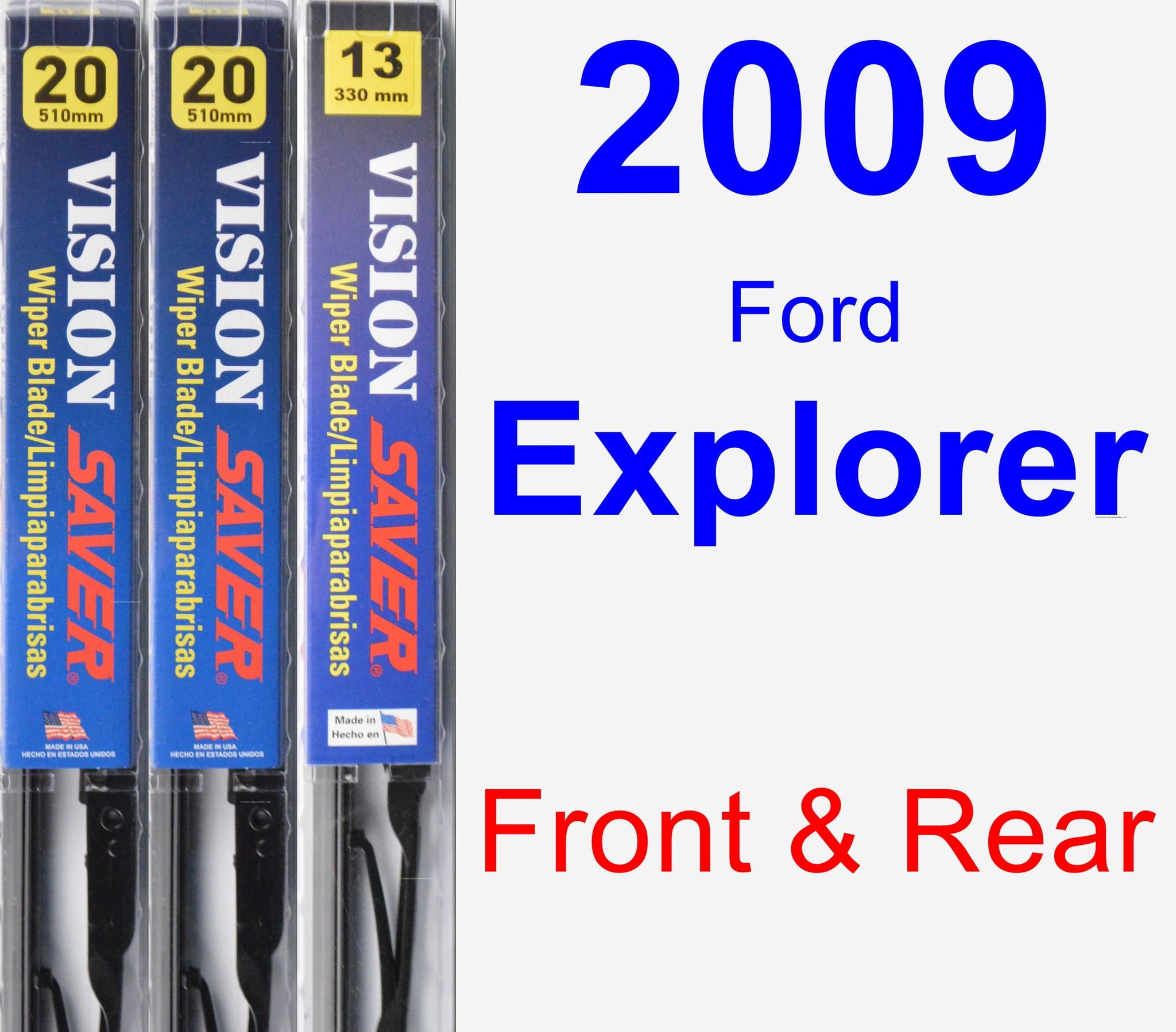 2020 Ford Explorer Wiper Blade Size