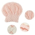 thumbnail image 3 of 1 Pc Women Soft Comfortable Hair Drying Towel for Bathroom Vacation Travel Pink Coral Velvet, 3 of 3