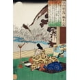 thumbnail image 2 of Kuniyoshi, Utagawa 11x14 White Modern Wood Framed Museum Art Print Titled - Kakinomoto no Hitomaro, 2 of 4