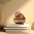 thumbnail image 4 of Succulent Pots Ceramic - Large Bonsai Planter with Drainage Hole and Saucer, Round Shallow Decorative Container for Indoor Outdoor Cactus Garden Plants, No Included, 4 of 5